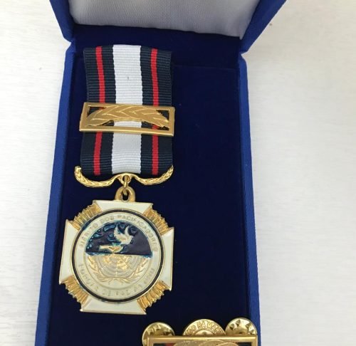Medalha Mérito dos Pacificadores outorgada pelas Forças de Paz da ONU